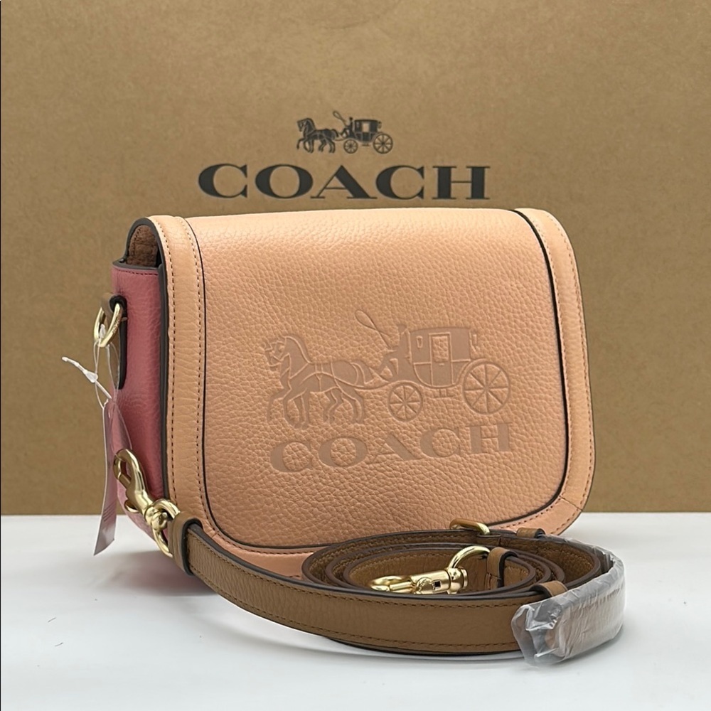 Coach Saddle Bag In Colorblock With Horse And Carriage - Picture 3 of 16